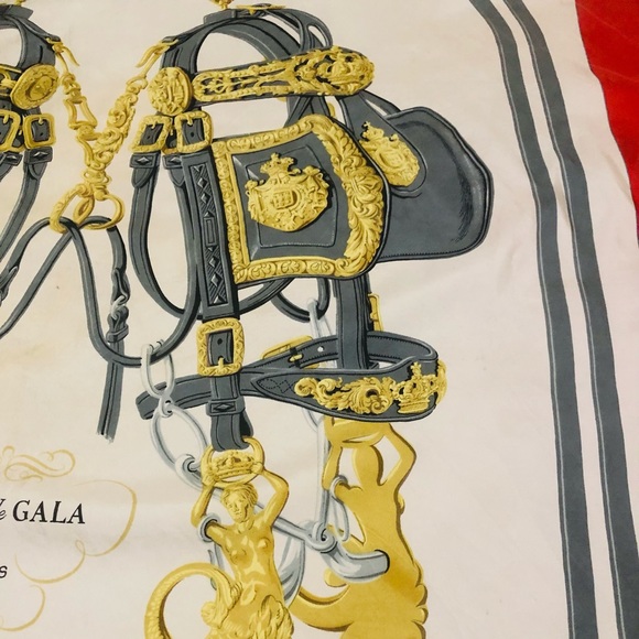 Hermès Scarf. 100% silk. ‘Brides de Gala'. By Hugo Grygkar. Made in France. Silk - Picture 5 of 16
